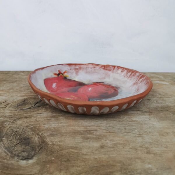 Hand painted ceramic decorative bowl with pomegranates - Image 4